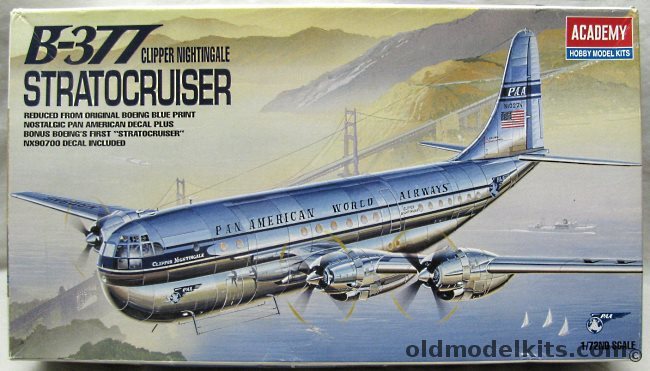 Academy 1/72 Boeing B-377 Stratocruiser - Pan Am Clipper Nightingale or Prototype, 1603 plastic model kit